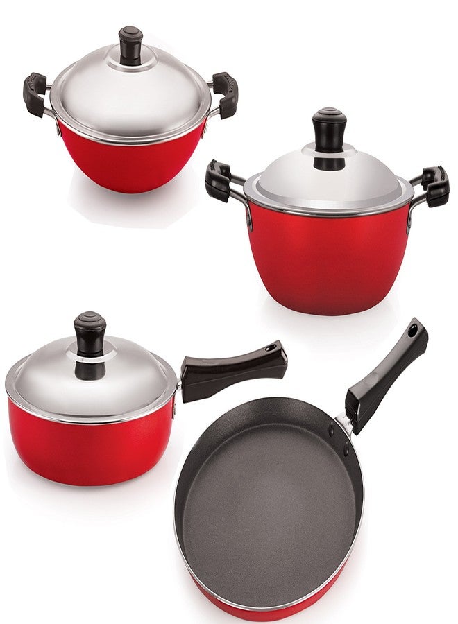 Nirlon Non-Stick Coated 4 Piece Dishwasher Safe Cookware Set - Image 1